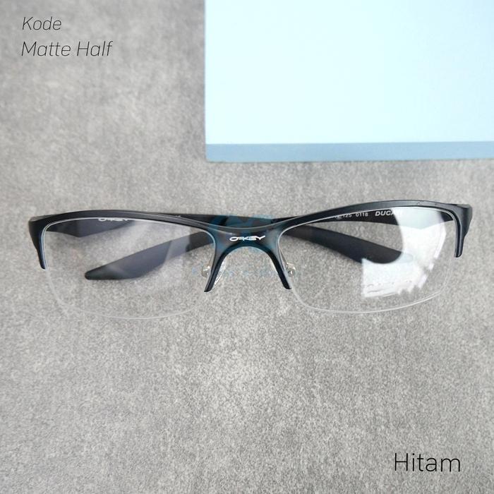 Kacamata Half Frame Pria Sport Titanium Minus Baca Anti Radiasi Ducati - Hitam, Frame saja