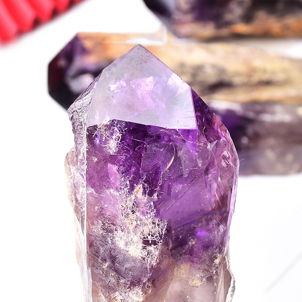 Small Amethyst Scepter Invidual Crystal Original Mineral Specimen Crystal Clear Home Room Decoration