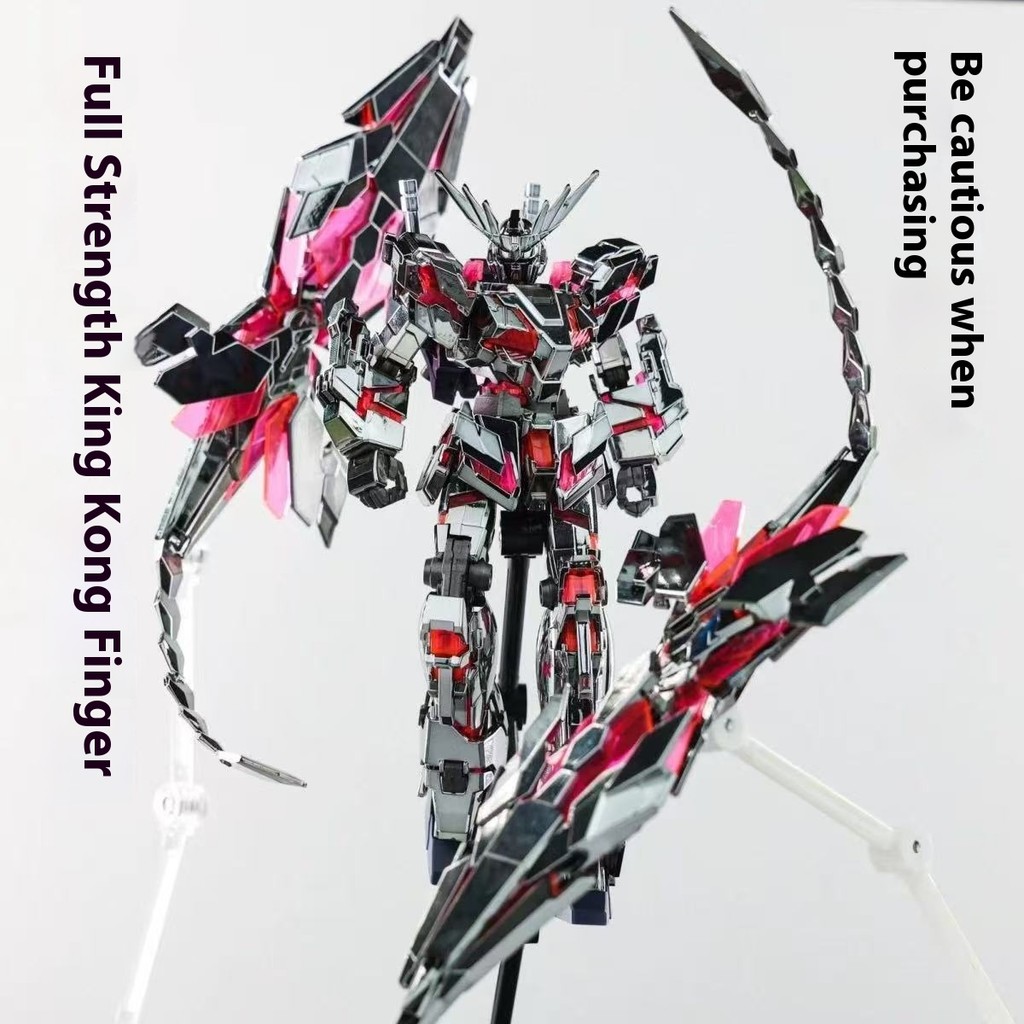 2025 New Hg 1/144 Unicorn 03 Phenex Rx-0 Phoenix Rc Type Electroplated Silver Mech Assembly Model Ki