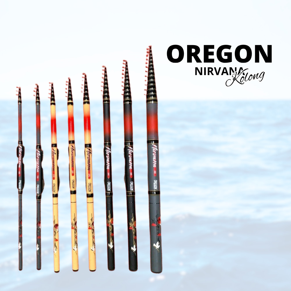 Joran Tegek Fiber Oregon Nirvana Ruas Pendek Kolong 150-540 TP
