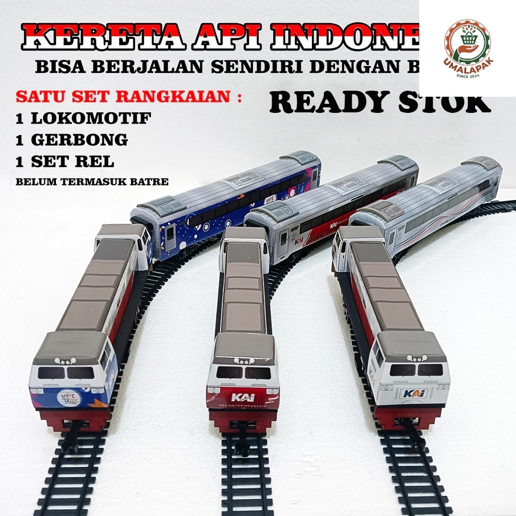 Diskonn Kereta Api Indonesia - Gerbong Rangkaian Kereta Api ( handmade )