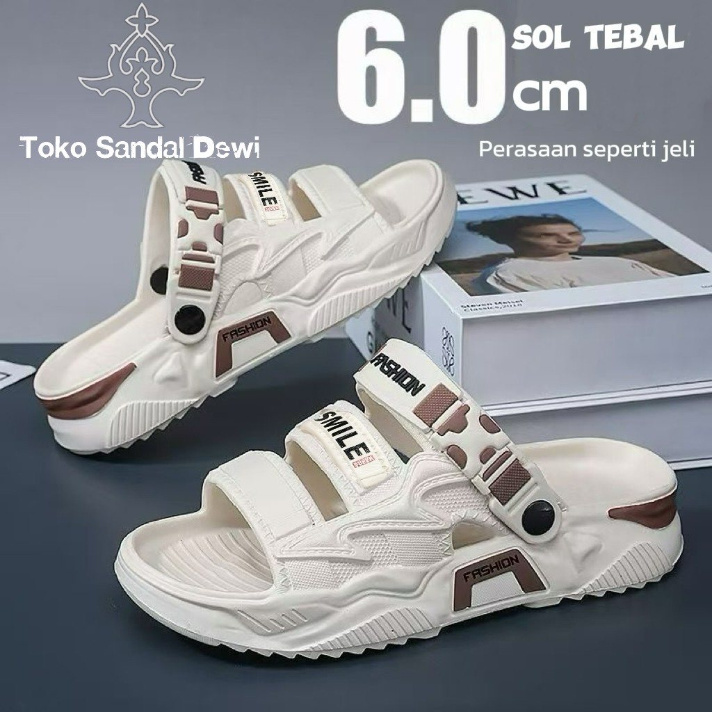 2025 Sandal Pria Premium Model Korea Baim Sendal jibbitz Baim Cowok Korea Style Sandal jelly
