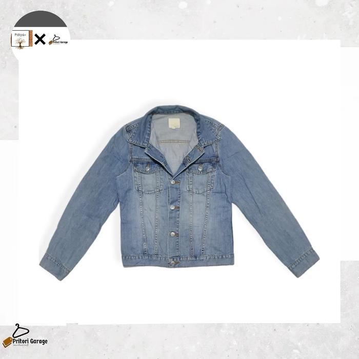 Soft Jeans Trucker Jacket Crop Ships Light Blue Wash Color "Vintage"