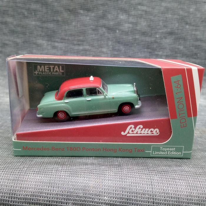 GND48 Schuco Mercedes-Benz 180D Ponton Green Red Hong Kong Taxi Car Limited