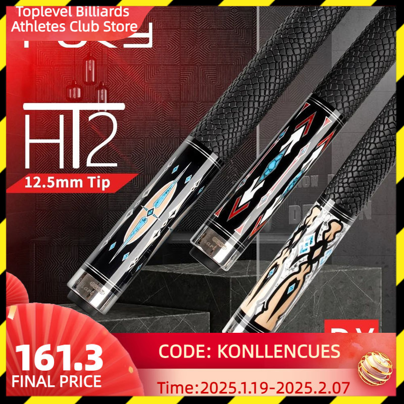 FURY-Handmade Billiard Stick Kit with Case, Maple Shaft, Leather Handle, Tiger Tip, Quick Joint, HT2