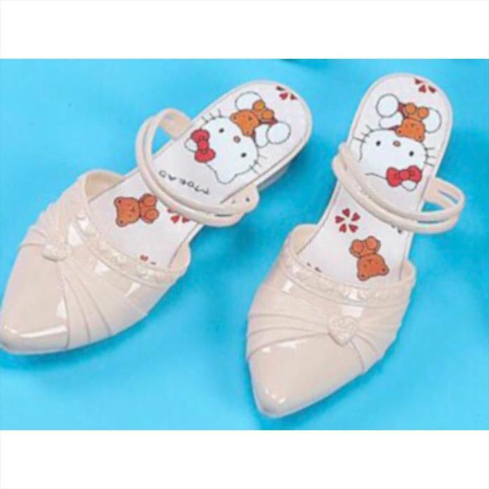 (8899-884) Sepatu Slop Jelly Anak Cewek Motif Hello Kitty Super Cantik Trendy Mokaya / Ukuran 24-35 