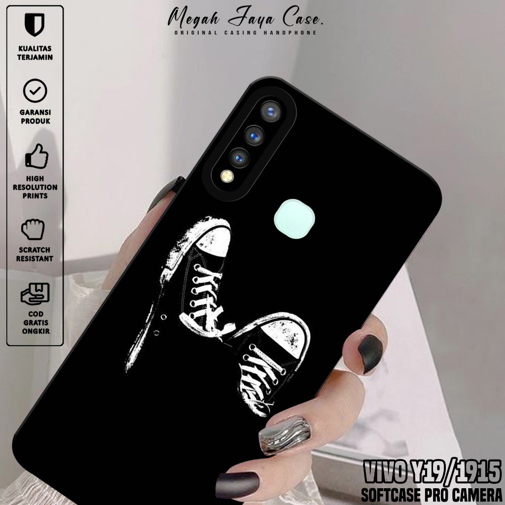 Softcase Hp VIVO Y19 / VIVO 1915 - Case Hp VIVO 1915 / VIVO Y19 Motif BLCK - Casing Hp VIVO Y19 - So
