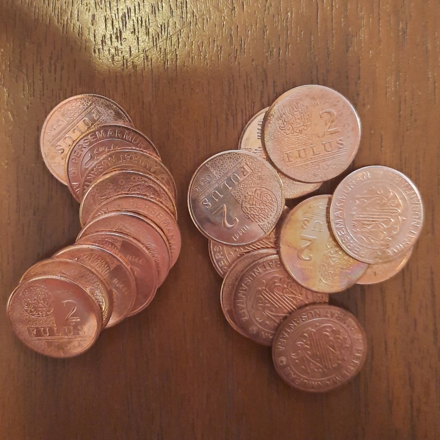 2 FULUS FILS WAKALA KOIN TEMBAGA MURNI BUKAN LOGAM MULIA PERAK DIRHAM (LI)