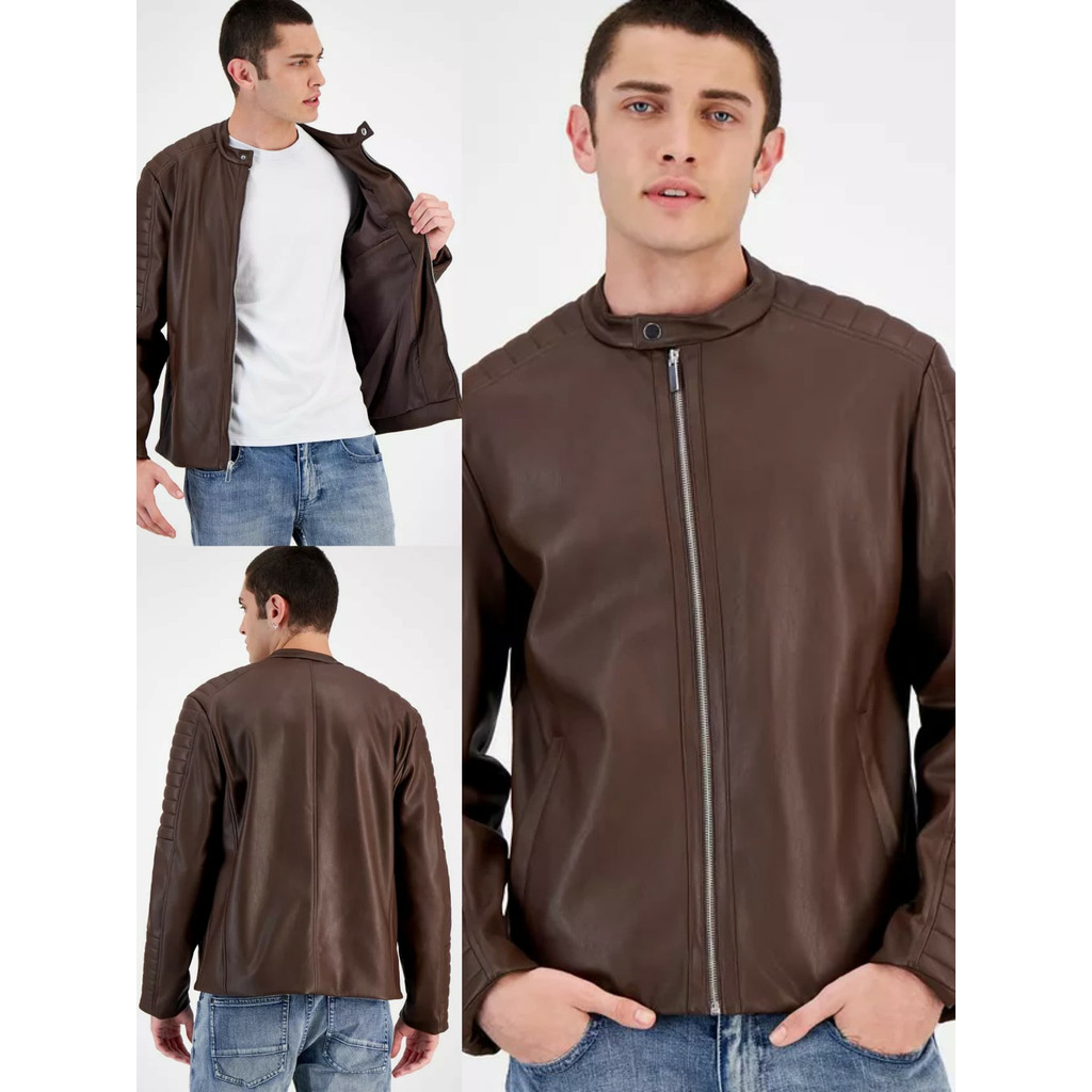 INC Men's Jameson Faux-Leather Moto Jacket - 7087