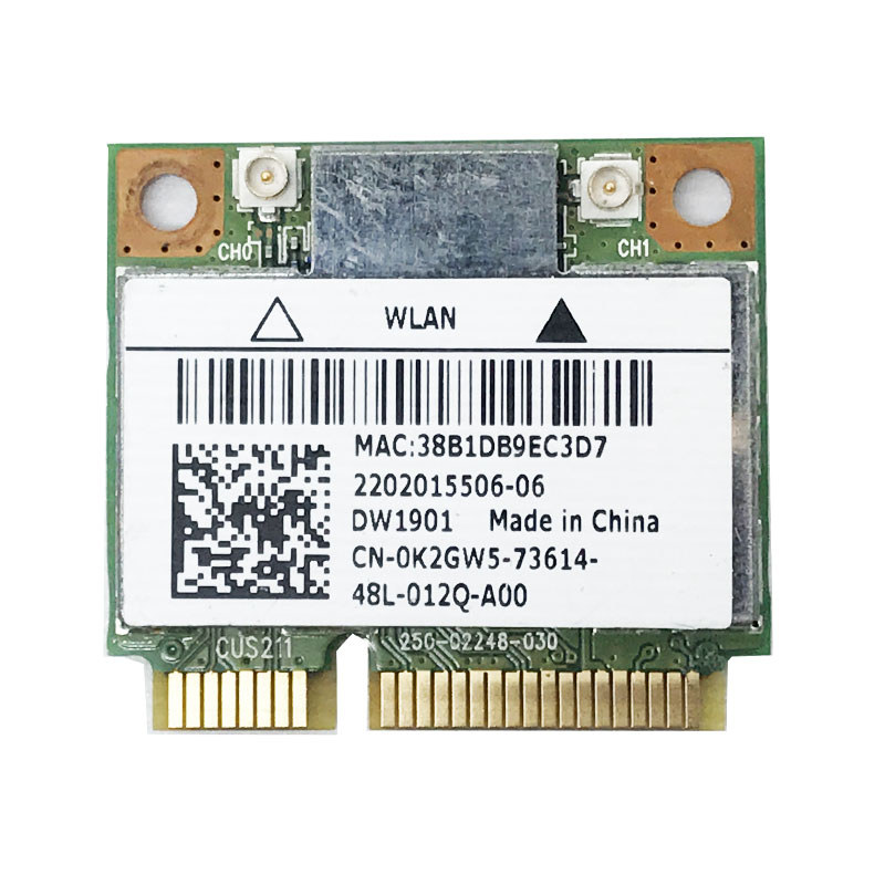 New Wireless Card DW1901 for Atheros AR5B22 300Mbps Mini PCIE 80211ABGN 24 Ghz 5Ghz WiFi Bluetooth 4