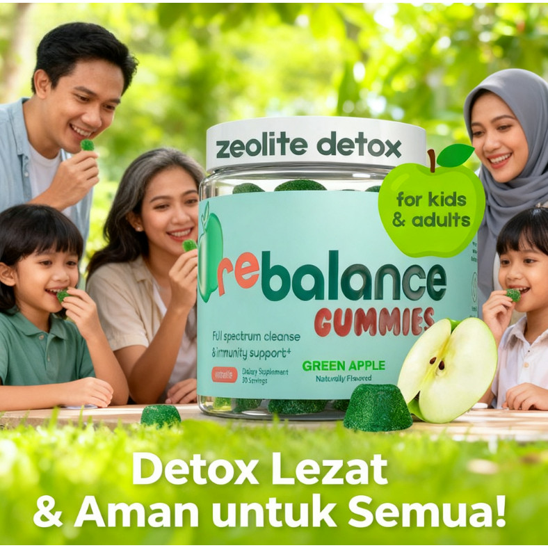 Zeolite Detox Gummy - Hapus Logam Berat, Detox Tubuh & Jaga Imun Anak & Dewasa CO983