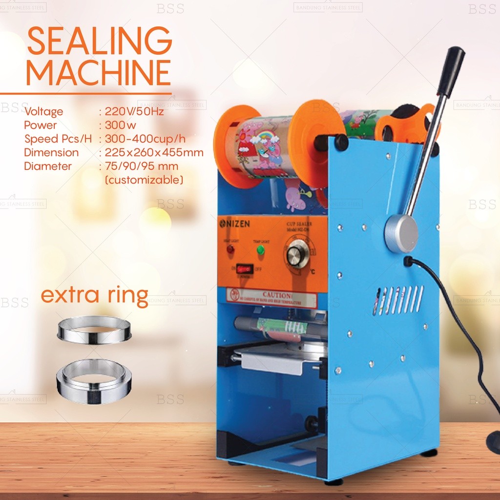 Mesin Cup Sealer Press Segel Gelas Plastik Manual Sealing Machine Gelas Minuman Boba