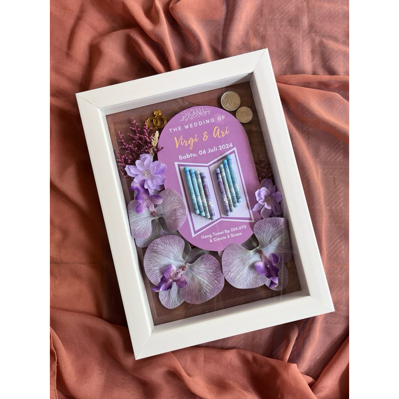 Custom Bingkai mahar BTS / Bingkai mahar Akrilik / Mahar Pernikahan