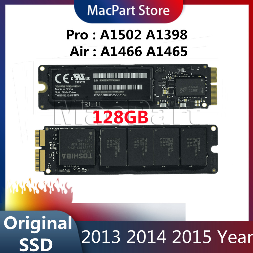 Original For Macbook Pro Retina A1502 A1398 SSD  Macbook Air A1465 A1466 SSD 128GB SSD 2013 2014 201