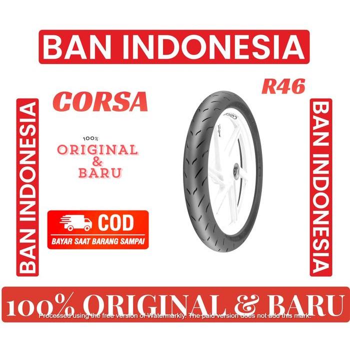 BAN LUAR CORSA R46 RING 14 TUBELESS 80/80-14 90/80-14 100/80-14 - 80/80-14 R46