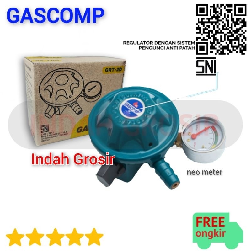 GASCOMP METER regulator kompor gas pengunci terbaik termurah