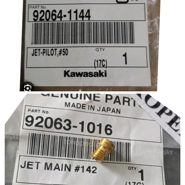 PILOT JET PJ 45/48/50 MAIN JET/MJ/SPUYER 132/135/138/140/142 NINJA R - 50/142