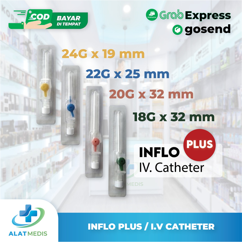 Jarum Infus Inflo IV Catheter Plus Abbocath Abocath 20G 22G 24G Onemed