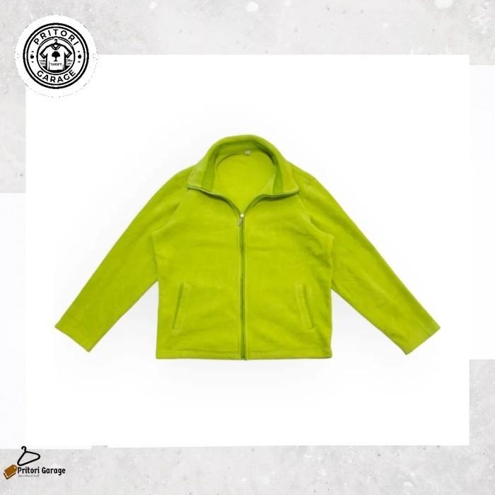 Outdoor Windbreaker Fleece Wool Sherpa Jacket Uniqlo Neon Stabilo Color Vintage L fit XL