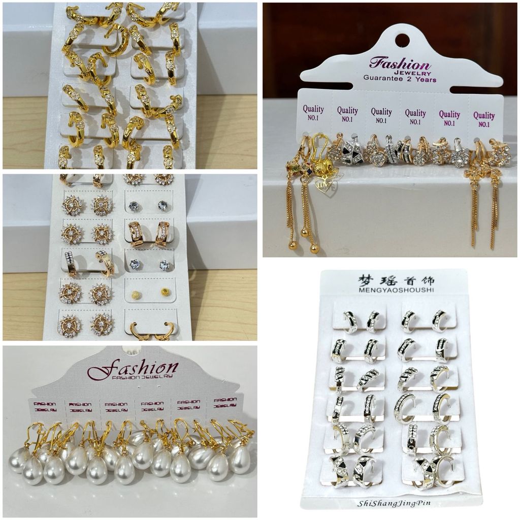 Grosir Set Anting Tusuk Giwang Jurai Permata Rhodium Xp