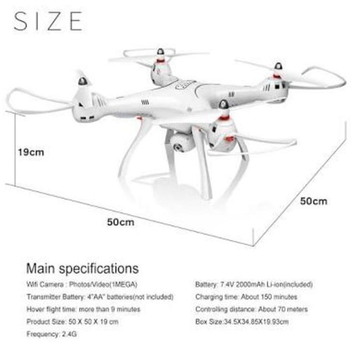 Cod Drone + Kamera Promo Diskon Syma X8Pro X8 Pro Gps Wifi 720P Fpv Drone Return To Home Murah