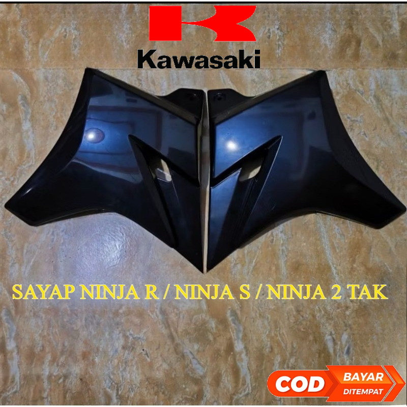 Cover Tangki Sayap Tangki Kawasaki Nija R Ninja SS Hitam Sayap Samping Tangki Ninja R Ninja SS Terla