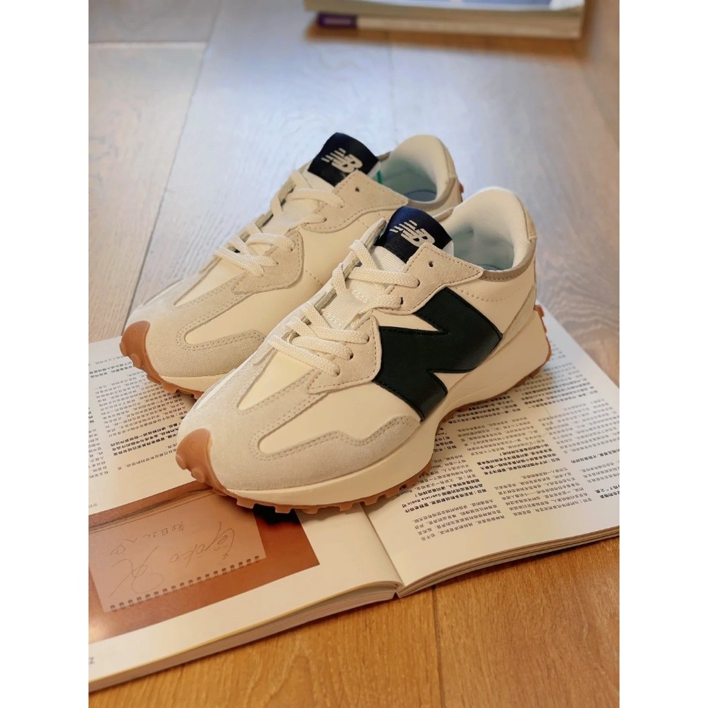 New Balance 327 Authentic Sepatu Sneakers Putih Navy 100% BNIB Original - Sepatu Kasual Olahraga Pri