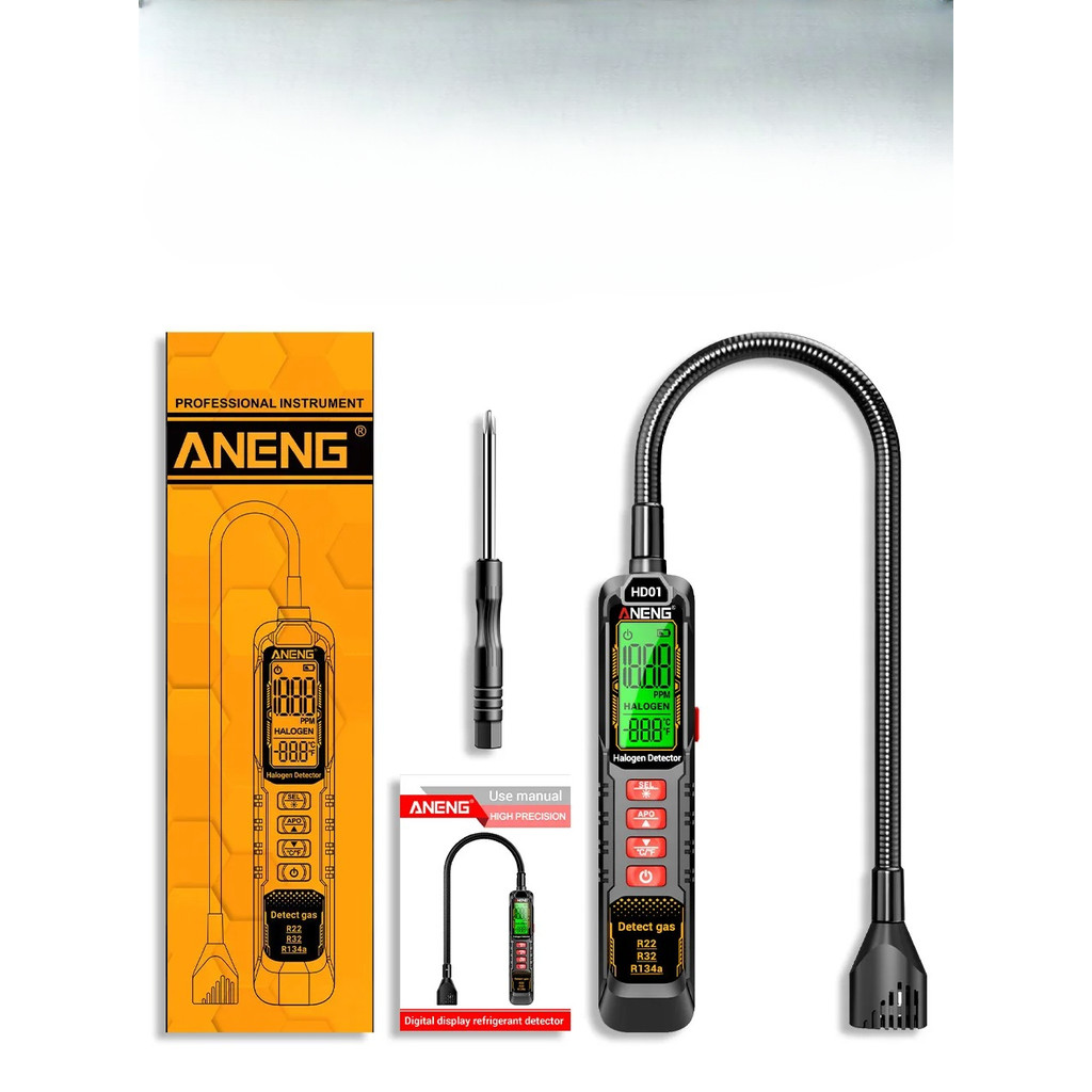 Leak Detector Freon CFC HFC Automotive Gas Refrigerant Tester Air Contioning Monitor ANENG HD01 R22 
