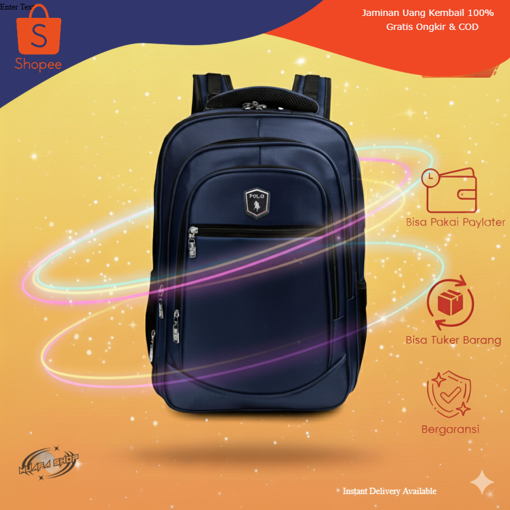 Tas Ransel Polo Pria Tas Ransel Polo Slot Laptop 3 Ruang Tas Polo Ransel Pria