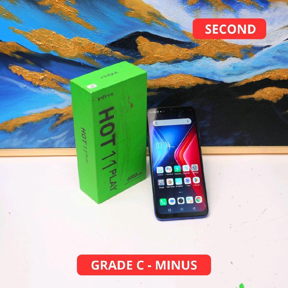 INFINIX HOT 11 PLAY 4/64 GRADE B - MINUS HP SECOND ORIGINAL SINAR MUTIARA CELL (75580)