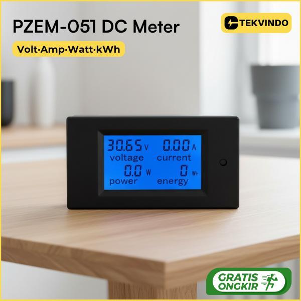 Energy Meter DC PZEM-051 6.5V-100V 50A 100A Pengukur Daya Volt Watt Ampere KWH Digital