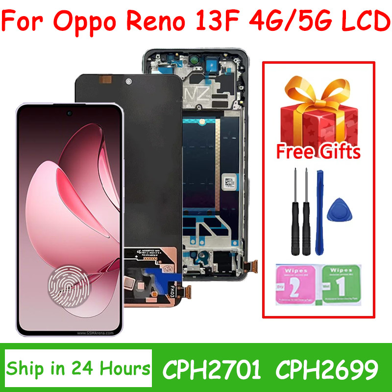 6.67“Super AMOLED For Oppo Reno13 F 4G CPH2701 LCD Tou Screen gitizer For Reno 13F 5G CPH2699 splay 
