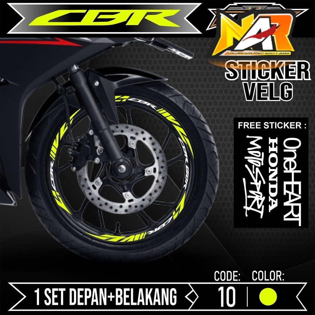 STICKER STIKER Cutting Velg CBR 150R - Aksesoris Stiker Cutting Sticker List Velg Motor Honda CBR150
