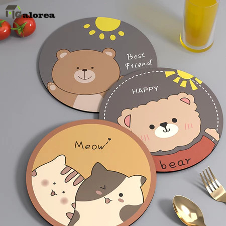 Galorea Alas Piring Dan Tatakan Gelas / Alas Meja / Taplak Meja / Tatakan Gelas Anti Air Dan Minyak 