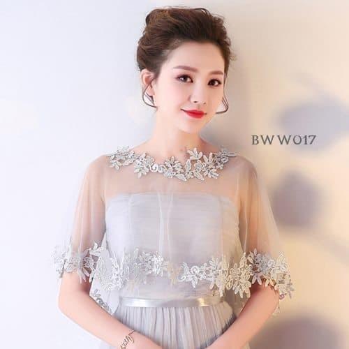 Aksesoris Cardigan Bolero Pesta Lace Silver l Bolero Bridal BWW017