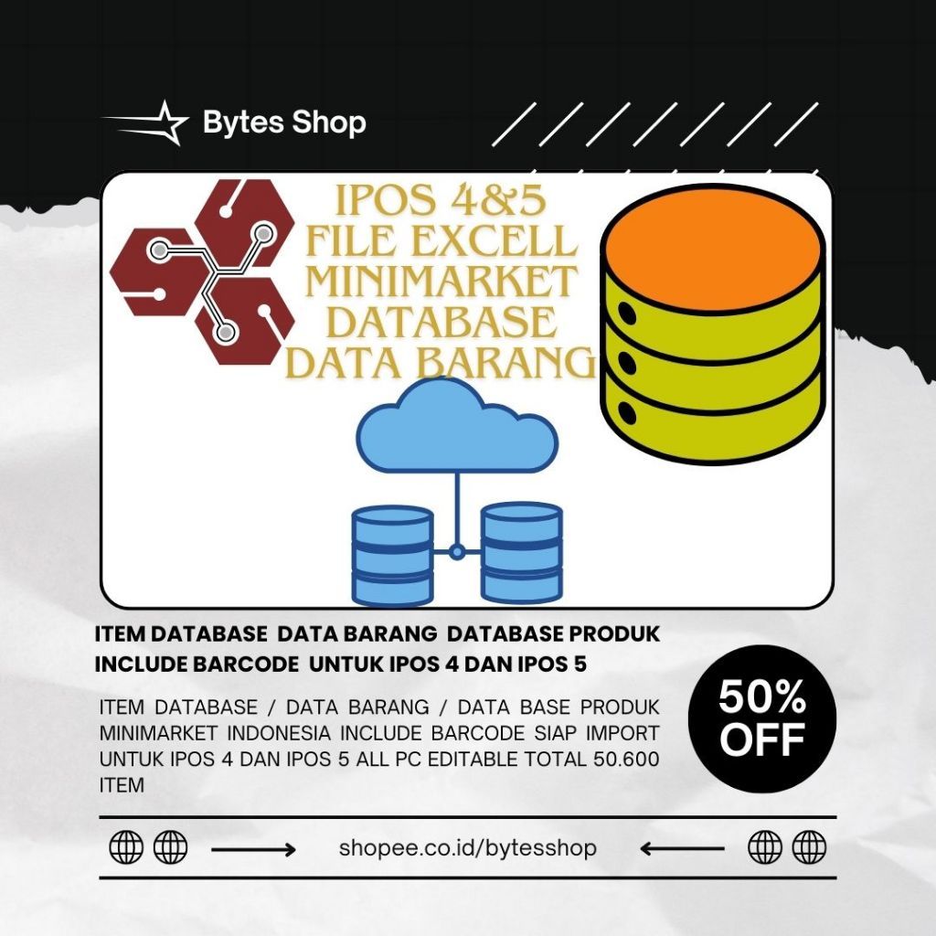DATABASE ITEM DATA BARANG DATABASE PRODUK INCLUDE BARCODE SIAP IMPORT UNTUK IPOS 4 DAN IPOS 5 50RB+