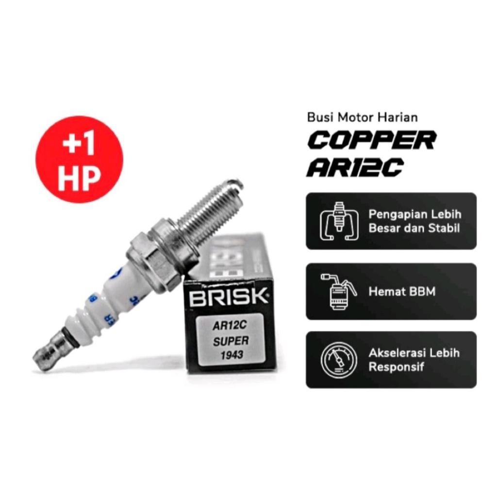 TERLARIS Busi Brisk AR12C Busi Copper Busi Brisk Copper Busi Racing Brisk NMAX Aerox 155 PCX Vario 1