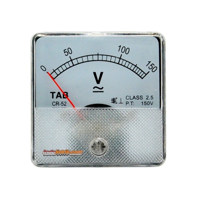 Voltmeter AC / DC CR52 15V - 500V TAB Volt Meter Analog