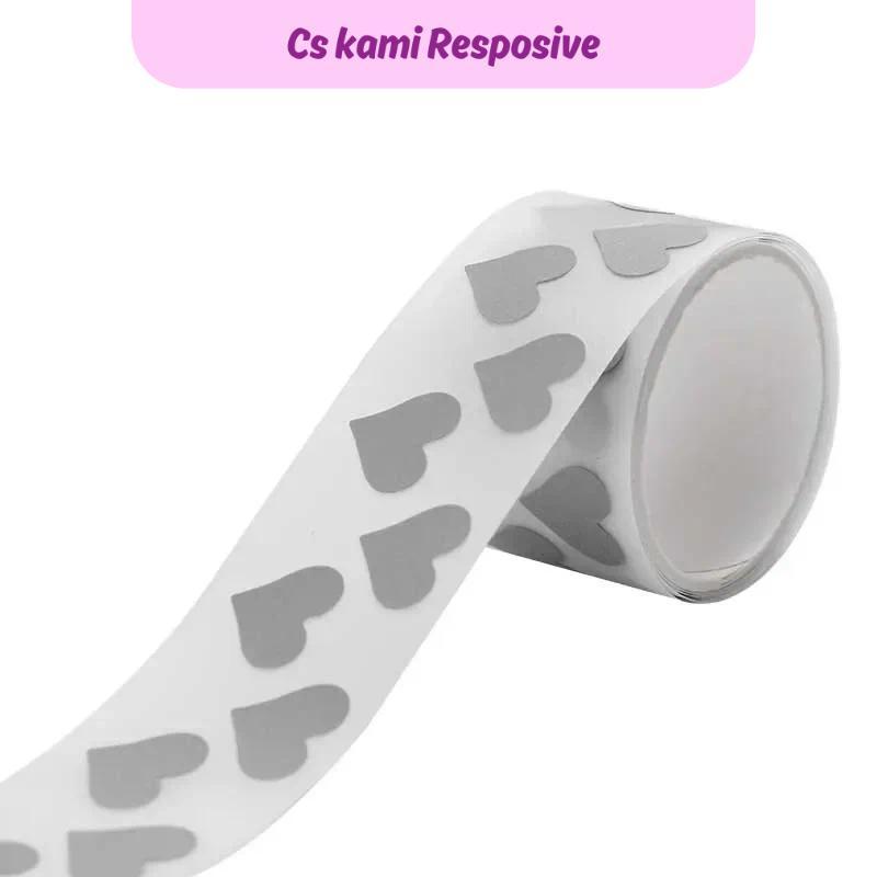 MM 1 Roll 1Mx3cm Heart Star Reflective Tape Sticker for Clothing Iron Bagpack T-shirt Heat Glow in T