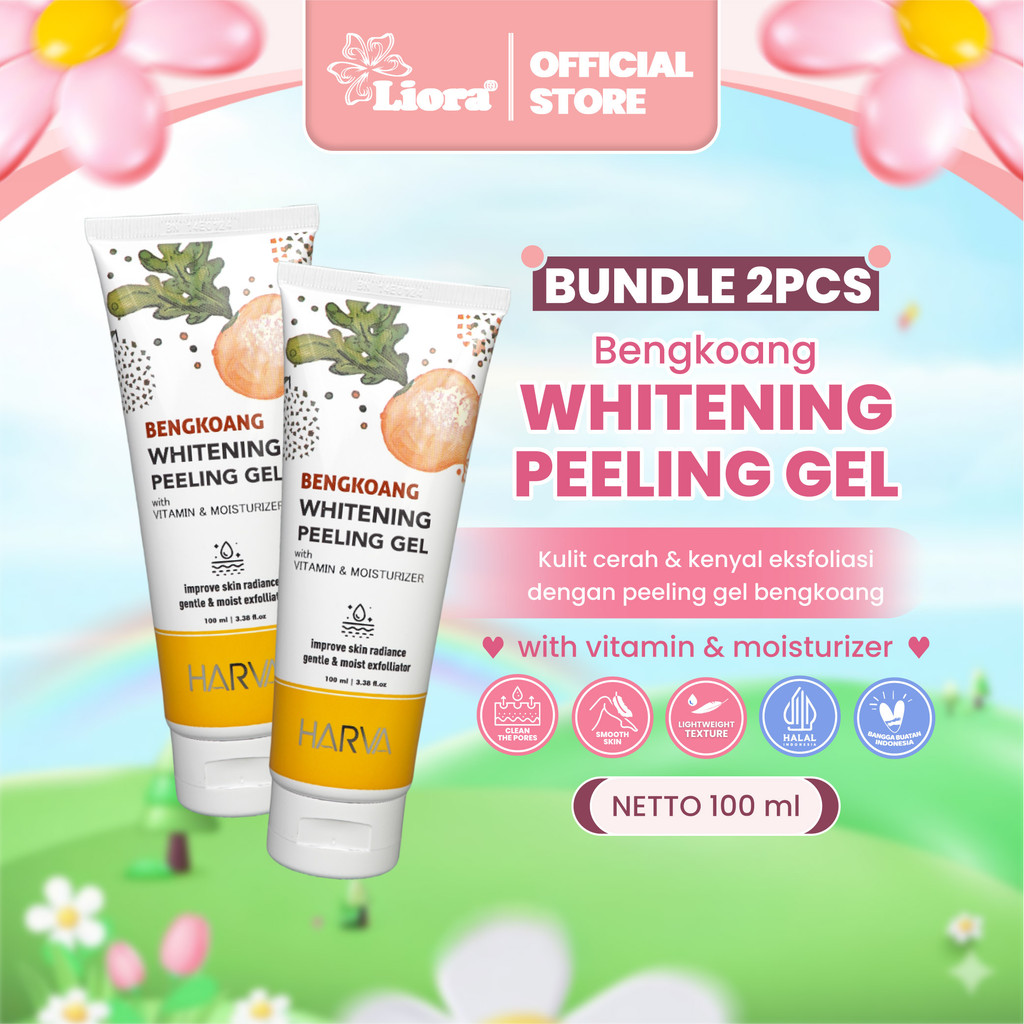 [Bundle Hemat] HARVA Peeling Gel Bengkoang 2 pcs - 100 ML | Exfoliasi dengan Vitamin and Moisturizer