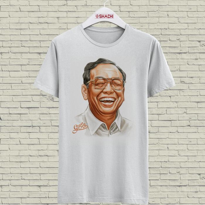 (COD) Kaos Gus Dur Gusdurian NU 13-Gus Dur Foto02-DTG Printer Fullcolor-S-XL - S