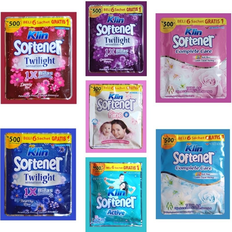So Klin Softener Pelembut & Pewangi Pakaian Konsentrat 1X Bilas 14x13ml - Sachet