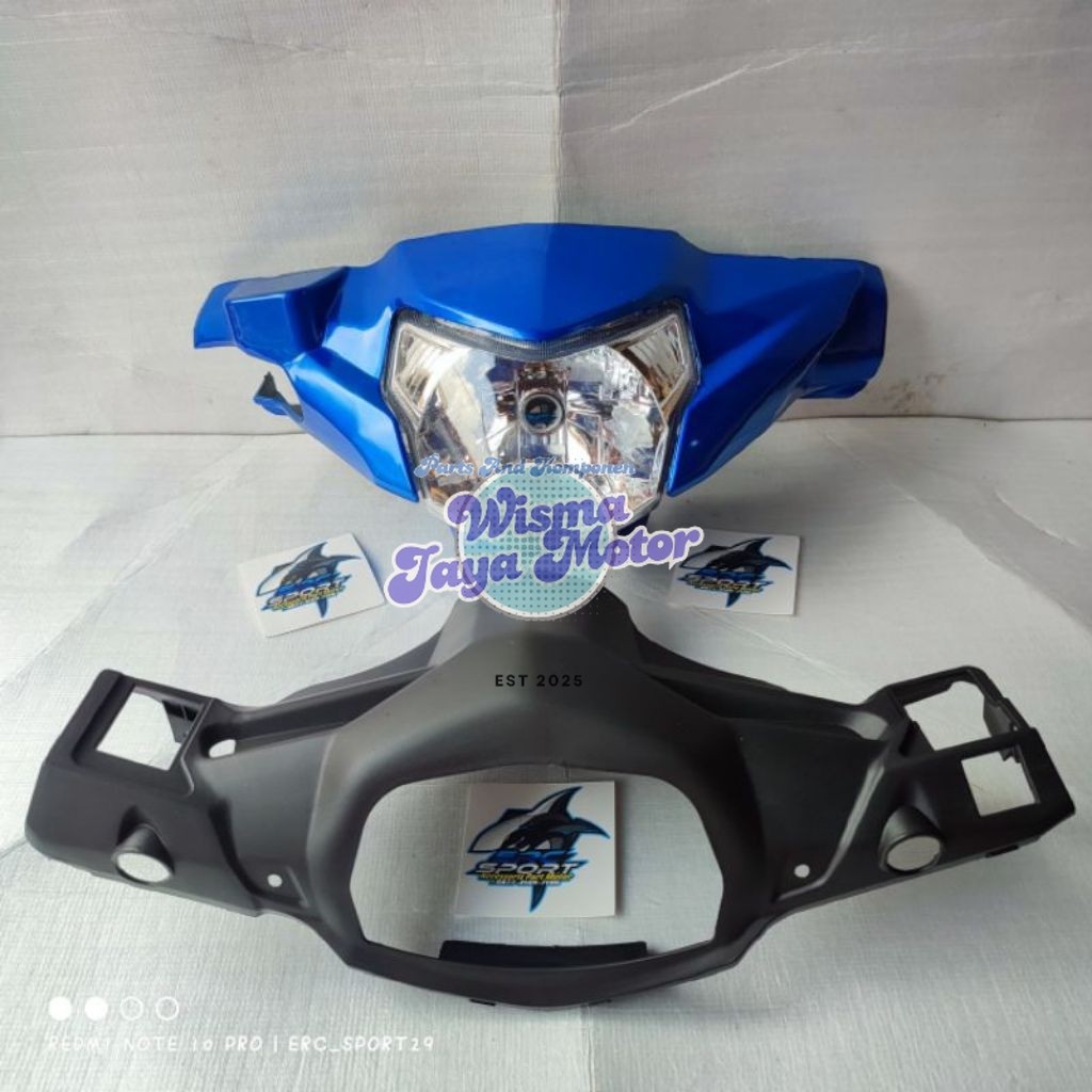 BATOK DEPAN YAMAHA VEGA ZR 2009 2010 2011 SET BIRU + REFLEKTOR