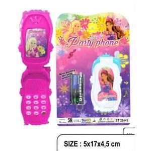 (wk acc) Mainan hp barbie lipat / MAINAN HP CEWEK / MAINAN HANDPHONE LIPAT BERBIE PRINCESS GIRL / HP