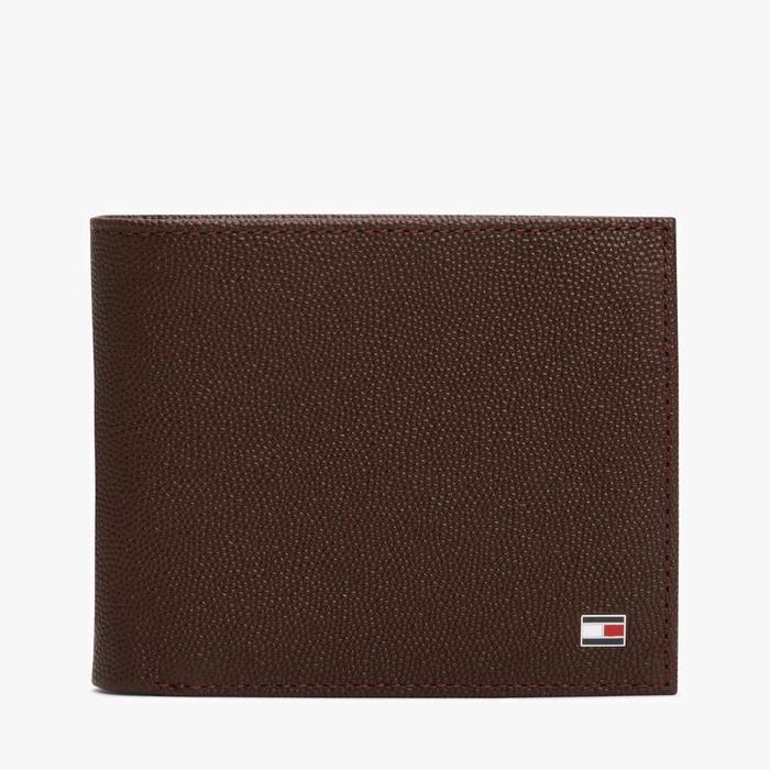 Tommy Hilfiger TH Flag Credit Card And Coin Wallet Dompet Pria - Coffee Bean GB6