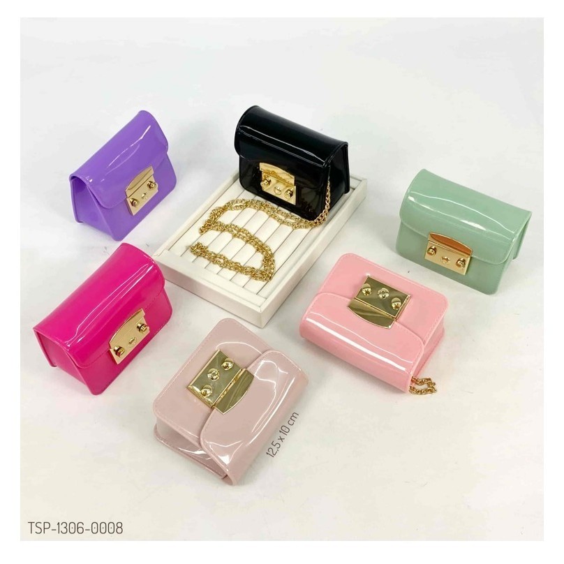 Tas Jelly Mini Glossy Selempang Wanita - Tas Fashion Kekinian Cewek