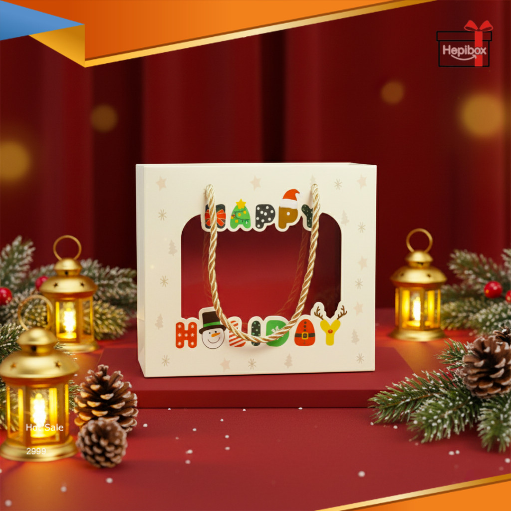 Box Mika Handle / Kotak 2Toples Kue / Tas Kue Jinjing / Gift,Hampers, Hijab, Packaging, Kemasan | HH