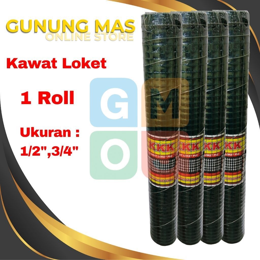 KKK Kawat Loket PVC Ram Hijau // Kawat Pagar // Kawat Kandang Ayam
