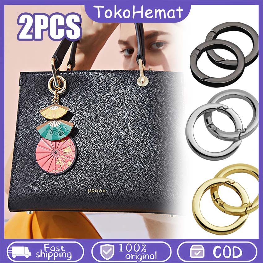 2pcs/Set Ring O Buka Tutup Pengait Tas Lander/Dogclips/Untuk Kaitan Pengait Tali Tas 25mm
