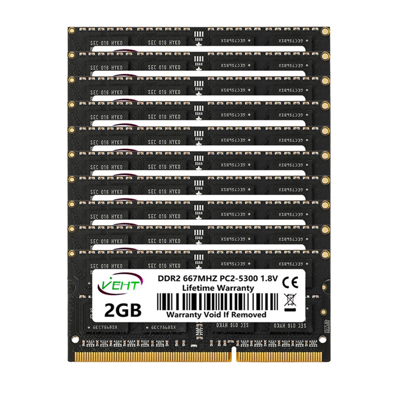 Wholesale DDR2 DDR3 DDR4 2GB 4GB Laptop Memories Ram PC2 5300 6400 200Pin 18V 533 667 800Mhz NonECC 